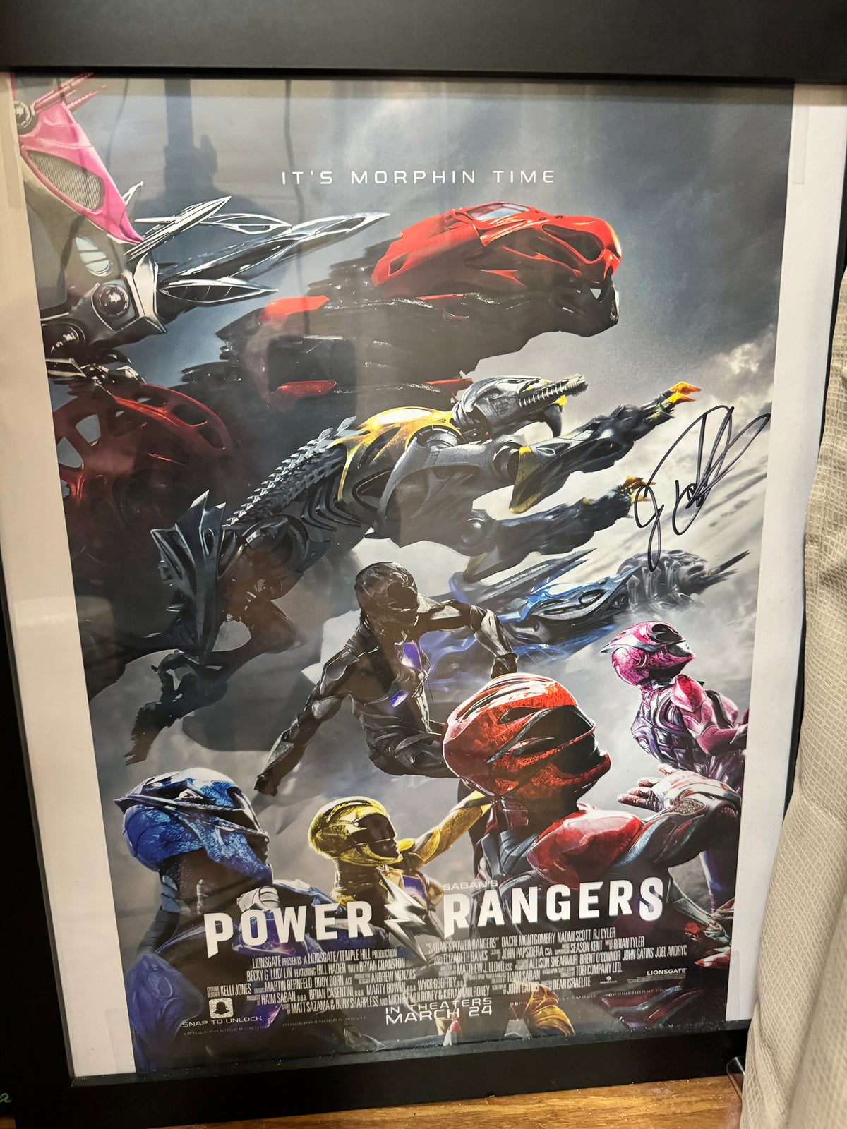 Power Rangers (2017) Signed Movie Poster